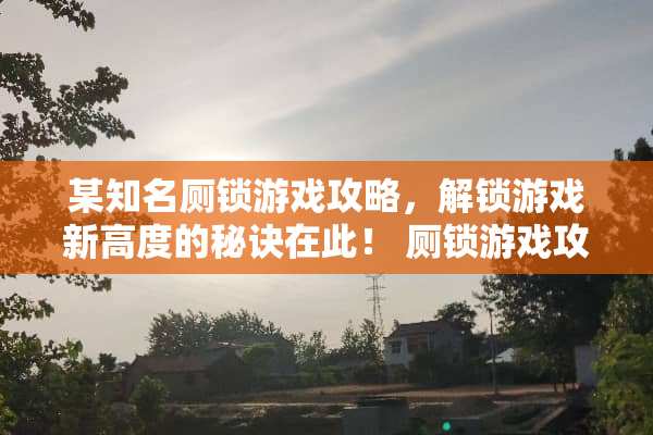某知名厕锁游戏攻略，解锁游戏新高度的秘诀在此！ 厕锁游戏攻略
