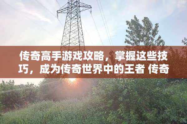 传奇高手游戏攻略，掌握这些技巧，成为传奇世界中的王者 传奇高手游戏攻略