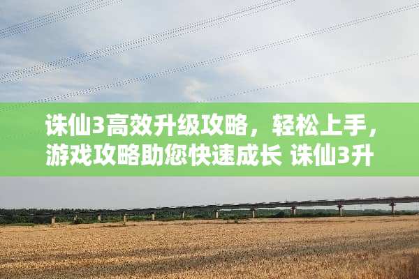 诛仙3高效升级攻略，轻松上手，游戏攻略助您快速成长 诛仙3升级攻略