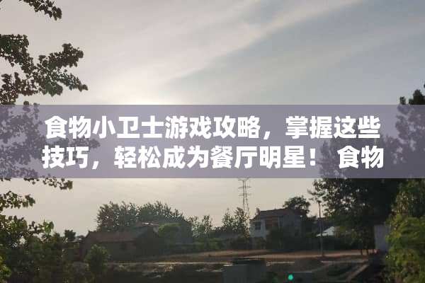 食物小卫士游戏攻略，掌握这些技巧，轻松成为餐厅明星！ 食物小卫士游戏攻略