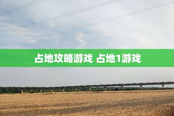 占地攻略游戏 占地1游戏