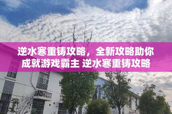 逆水寒重铸攻略，全新攻略助你成就游戏霸主 逆水寒重铸攻略
