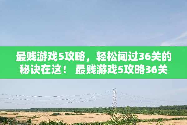 最贱游戏5攻略，轻松闯过36关的秘诀在这！ 最贱游戏5攻略36关