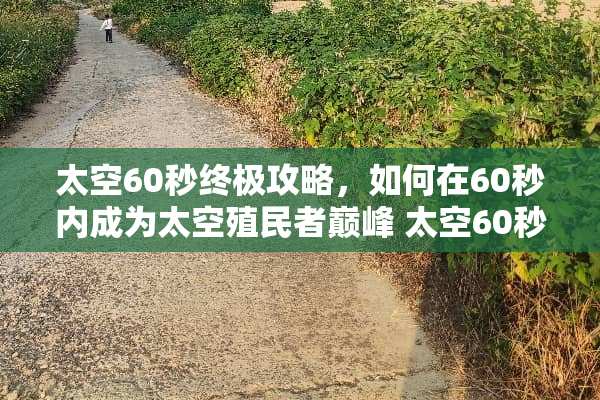 太空60秒终极攻略，如何在60秒内成为太空殖民者巅峰 太空60秒攻略