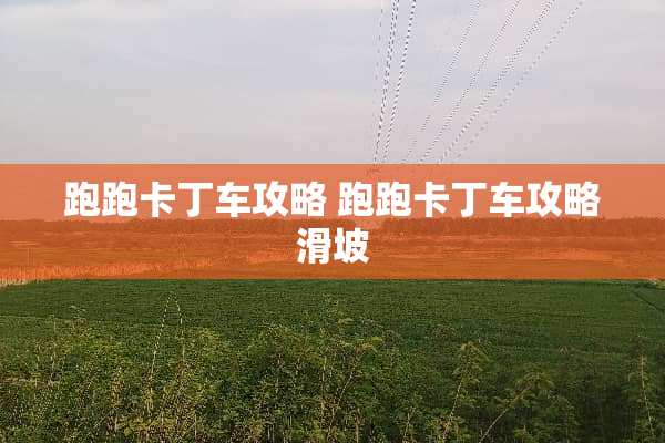 跑跑卡丁车攻略 跑跑卡丁车攻略滑坡