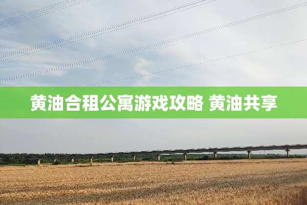 黄油合租公寓游戏攻略 黄油共享