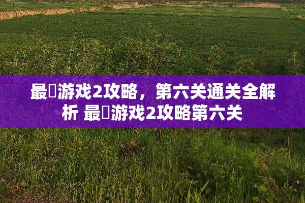 最囧游戏2攻略，第六关通关全解析 最囧游戏2攻略第六关