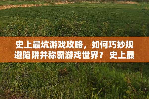 史上最坑游戏攻略，如何巧妙规避陷阱并称霸游戏世界？ 史上最坑的坑游戏攻略