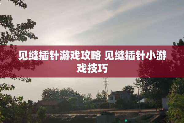 见缝插针游戏攻略 见缝插针小游戏技巧