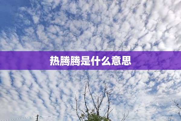 热腾腾是什么意思