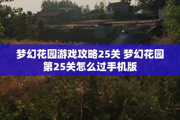 梦幻花园游戏攻略25关 梦幻花园第25关怎么过手机版