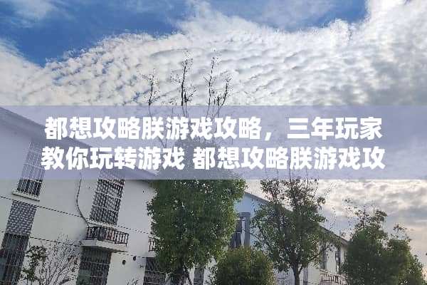 都想攻略朕游戏攻略，三年玩家教你玩转游戏 都想攻略朕游戏攻略三年