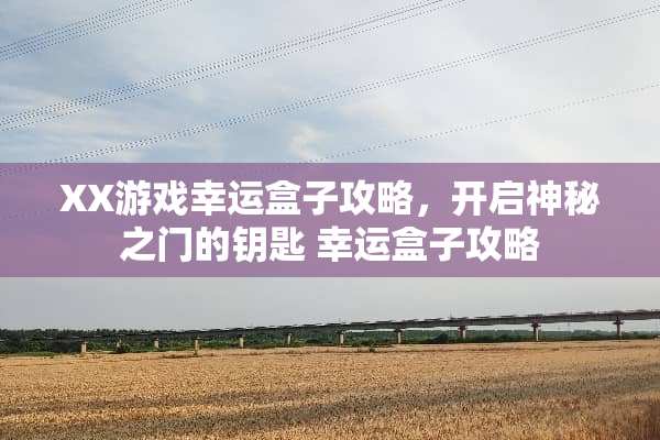 XX游戏幸运盒子攻略，开启神秘之门的钥匙 幸运盒子攻略