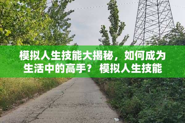 模拟人生技能大揭秘，如何成为生活中的高手？ 模拟人生技能