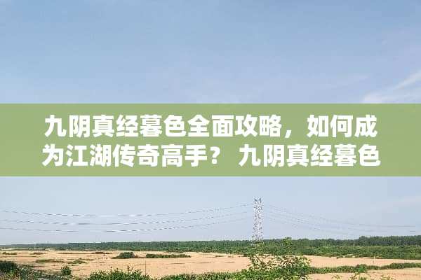 九*真经暮色全面攻略，如何成为江湖传奇高手？ 九*真经暮色攻略游戏