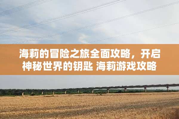 海莉的冒险之旅全面攻略，开启神秘世界的钥匙 海莉游戏攻略