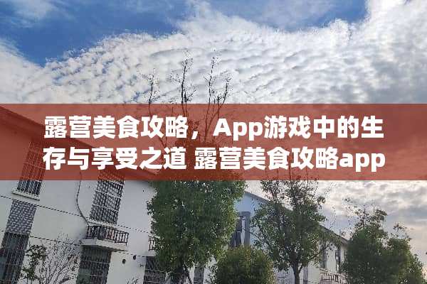 露营美食攻略，App游戏中的生存与享受之道 露营美食攻略app游戏