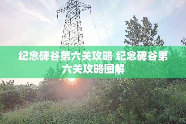 纪念碑谷第六关攻略 纪念碑谷第六关攻略图解