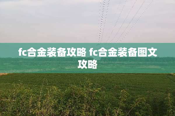 fc合金装备攻略 fc合金装备图文攻略