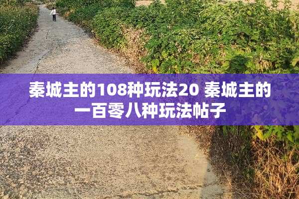 秦城主的108种玩法20 秦城主的一百零八种玩法帖子