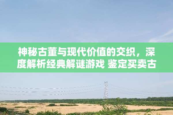 神秘古董与现代价值的交织，深度解析经典解谜游戏 鉴定买卖古董游戏攻略
