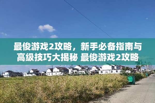 最俊游戏2攻略，新手必备指南与高级技巧大揭秘 最俊游戏2攻略