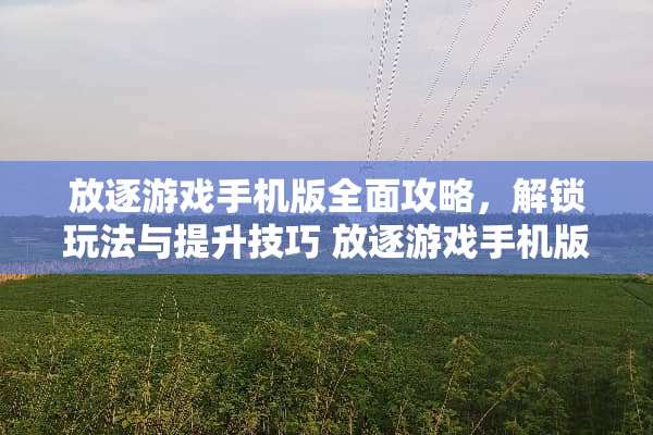 放逐游戏手机版全面攻略，解锁玩法与提升技巧 放逐游戏手机版攻略