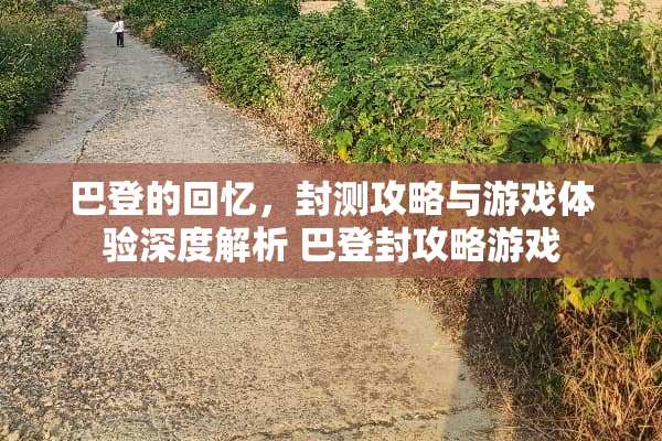 巴登的回忆，封测攻略与游戏体验深度解析 巴登封攻略游戏