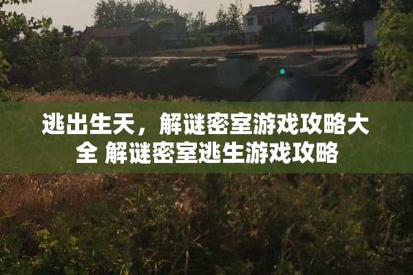 逃出生天，解谜密室游戏攻略大全 解谜密室逃生游戏攻略
