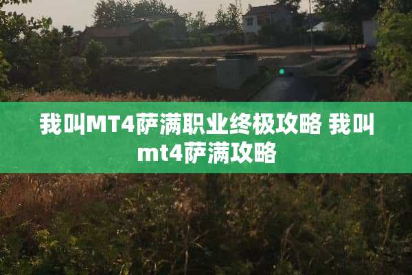 我叫MT4萨满职业终极攻略 我叫mt4萨满攻略
