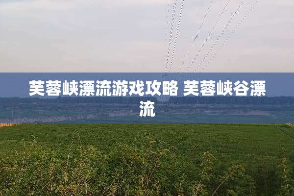 芙蓉峡漂流游戏攻略 芙蓉峡谷漂流