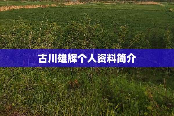 古川雄辉个人资料简介