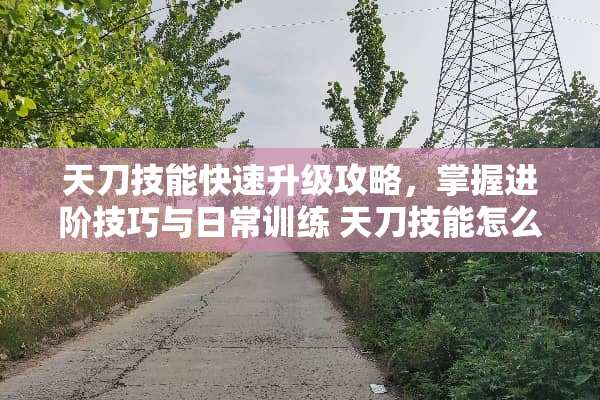 天刀技能快速升级攻略，掌握进阶技巧与日常训练 天刀技能怎么升级