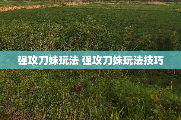 强攻刀妹玩法 强攻刀妹玩法技巧
