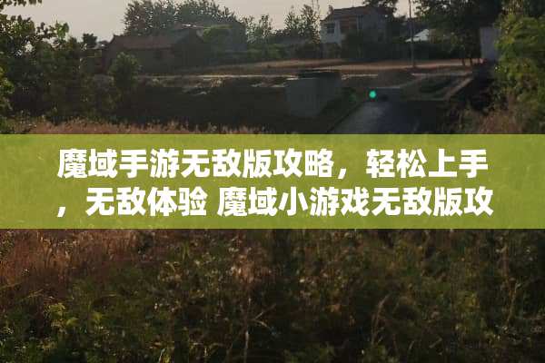 魔域手游无敌版攻略，轻松上手，无敌体验 魔域小游戏无敌版攻略