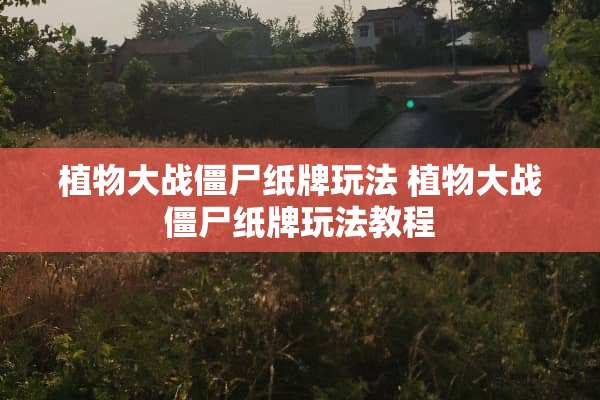 植物大战僵尸纸牌玩法 植物大战僵尸纸牌玩法教程