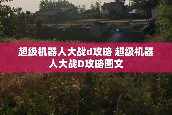 超级机器人大战d攻略 超级机器人大战D攻略图文