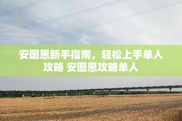 安图恩新手指南，轻松上手单人攻略 安图恩攻略单人