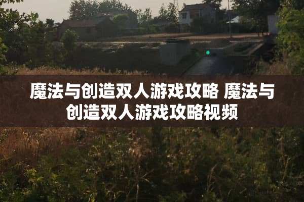魔法与创造双人游戏攻略 魔法与创造双人游戏攻略视频