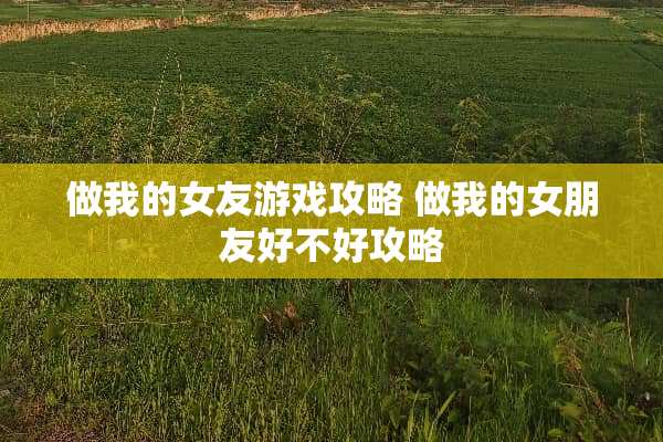 做我的女友游戏攻略 做我的女朋友好不好攻略