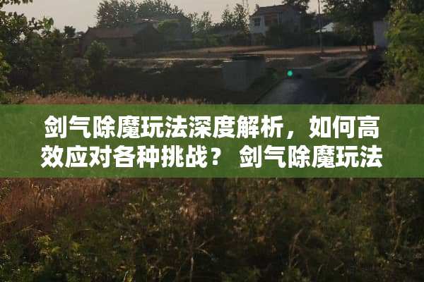 剑气除魔玩法深度解析，如何高效应对各种挑战？ 剑气除魔玩法