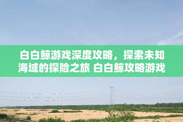 白白鲸游戏深度攻略，探索未知海域的探险之旅 白白鲸攻略游戏