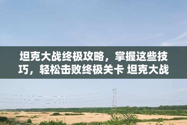 坦克大战终极攻略，掌握这些技巧，轻松击败终极关卡 坦克大战通关游戏攻略