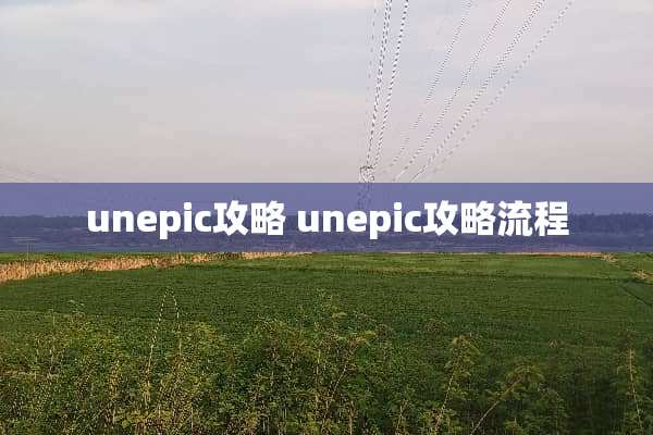 unepic攻略 unepic攻略流程