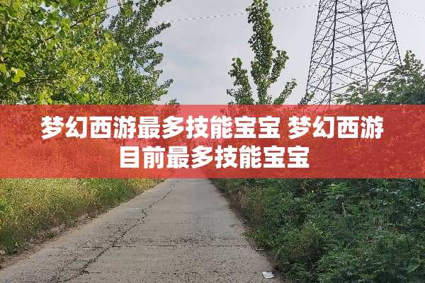 梦幻西游最多技能宝宝 梦幻西游目前最多技能宝宝