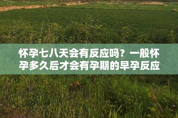 怀孕七八天会有反应吗？一般怀孕多久后才会有孕期的早孕反应呢？