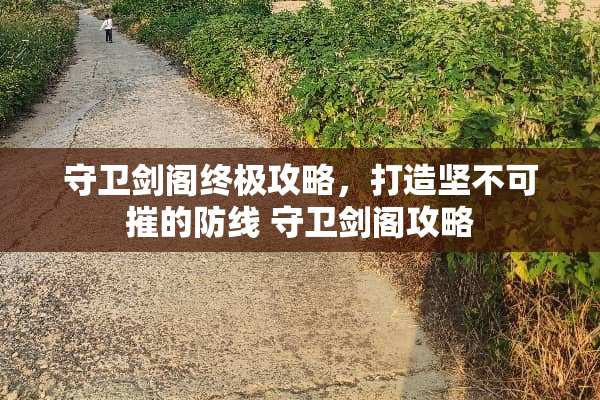 守卫剑阁终极攻略，打造坚不可摧的防线 守卫剑阁攻略