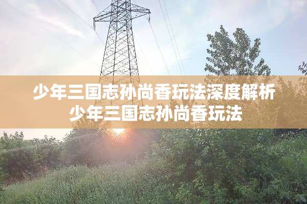 少年三国志孙尚香玩法深度解析 少年三国志孙尚香玩法