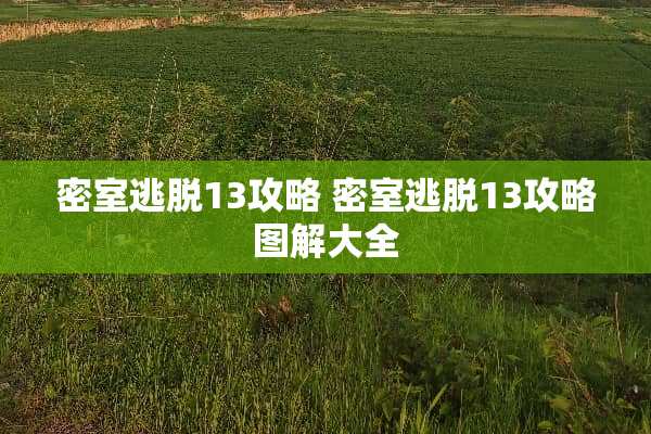 密室逃脱13攻略 密室逃脱13攻略图解大全