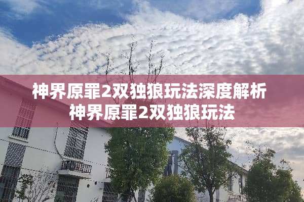 神界原罪2双独狼玩法深度解析 神界原罪2双独狼玩法